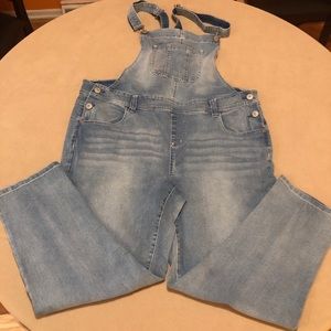 New! Light blue denim overalls